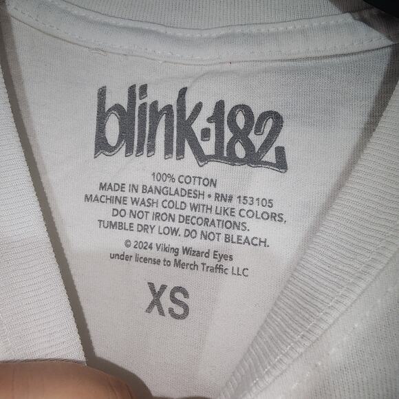 Blink 182 smiley face women's XS shirt-faded - Picture 3 of 6